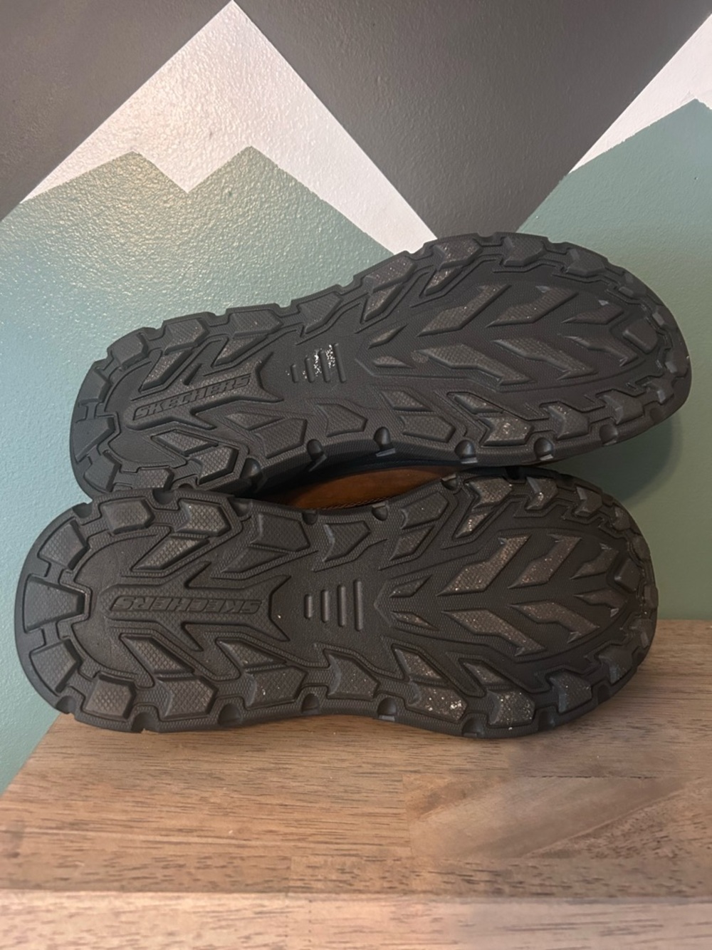 Skechers Brown Leather Slip On Shoes Men’s 11.5 Comfort Loafers Casual Work - Picture 6 of 9